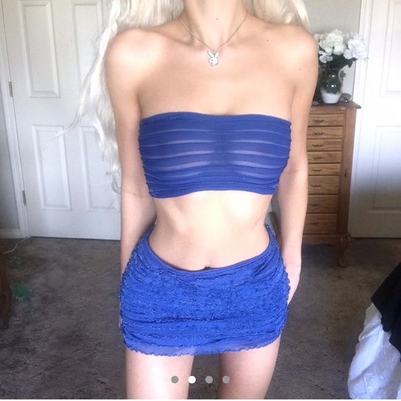 SOLD ON DEPOP Handmade Lingerie/Rave Two Piece Set - Picture 2 of 4